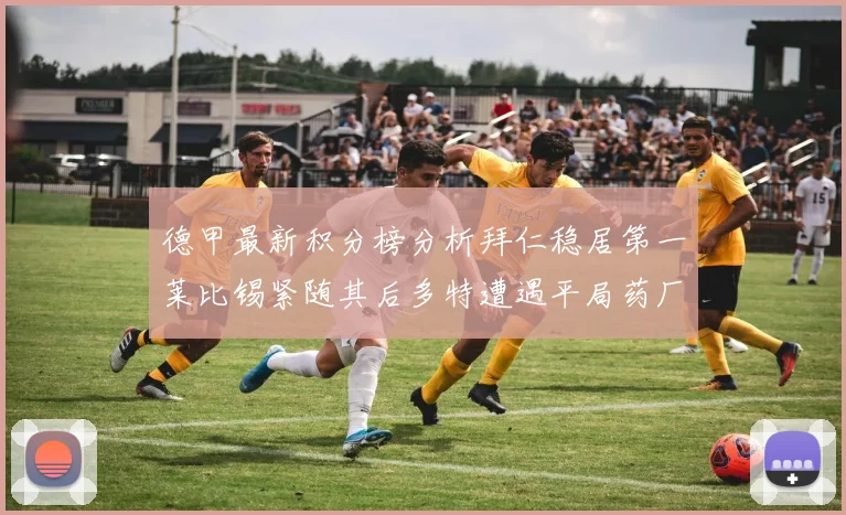 德甲最新积分榜分析拜仁稳居第一莱比锡紧随其后多特遭遇平局药厂紧追不舍